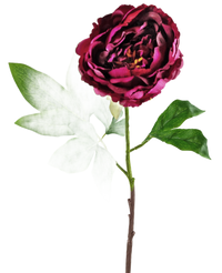 Fiore artificiale Peonia 61 cm melanzana