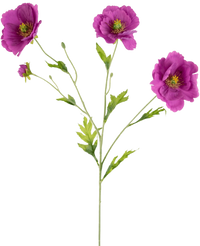 Papavero artificiale Real Touch Viola 65 cm