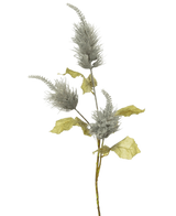 Un singolo stelo di fiore artificiale Pampas blu da 95 cm - con sottili pennacchi blu e morbide foglie verdi - fornisce un tocco decorativo elegante in qualsiasi ambiente moderno e risalta magnificamente su un semplice sfondo bianco.
