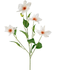 Clematide artificiale Real Touch Bianco 88 cm